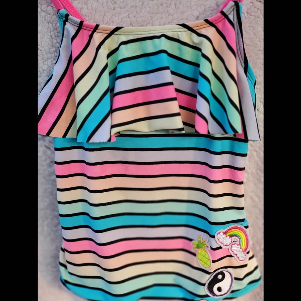 Arizona Girls Rainbow with Ruffle One-Piece Suit